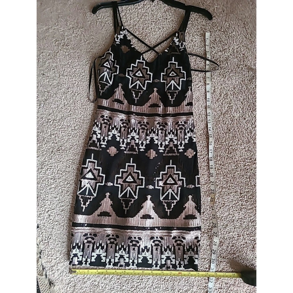 City Triangle sequin party cocktail new year's eve  Mini dress NOS vintage Sz 7
